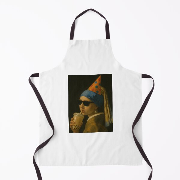 Item preview, Boba Girl with a pearl earring party milktea bubble tea hat sunglasses happy birthday christmas funny prank meme gift weird designed and sold by CheeseBlueprint.