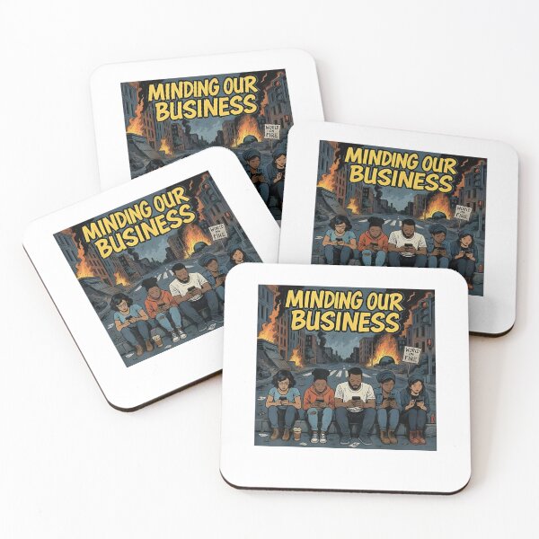 Item preview, Minding Our Business Shirt – Funny World on Fire Satire Tee designed and sold by margamPagenberg.