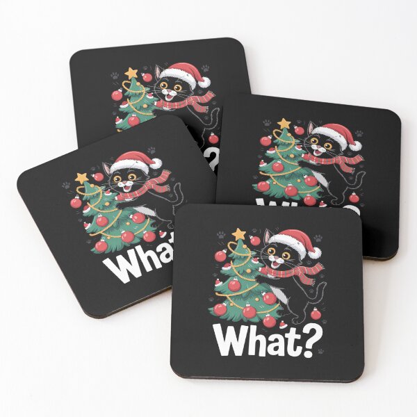 Item preview, Funny Cat Pushing Christmas Tree Xmas designed and sold by aidenpier.