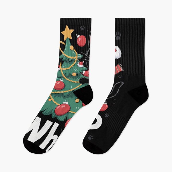 Item preview, Funny Cat Pushing Christmas Tree Xmas designed and sold by aidenpier.