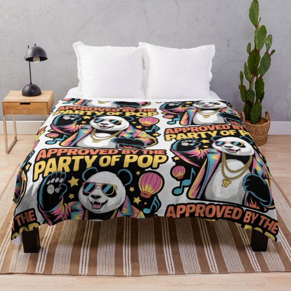Item preview, Cheerful Panda in X-Pop Style with Lanterns and Stars designed and sold by SplashTastic.