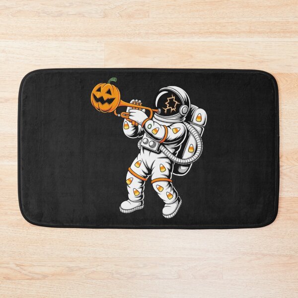 Item preview, Pumpkin Trumpet Astronaut – Funny Halloween Space Music Design designed and sold by ColorSplash123.