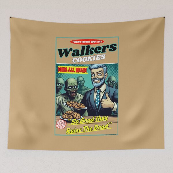 Item preview, Funny Horror | Walkers Cookies Feeding Zombies Since 1968 100% All Brain So Good they Raise the Dead designed and sold by theflandonian.