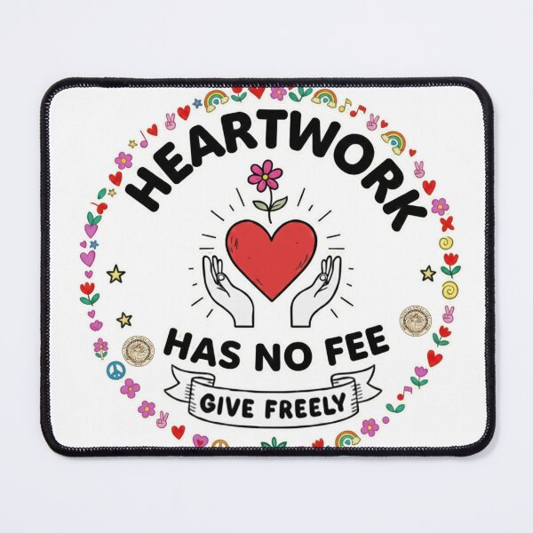 Item preview, Heartwork Has No Fee – Give Freely Love and Kindness designed and sold by House of Angel Jams.