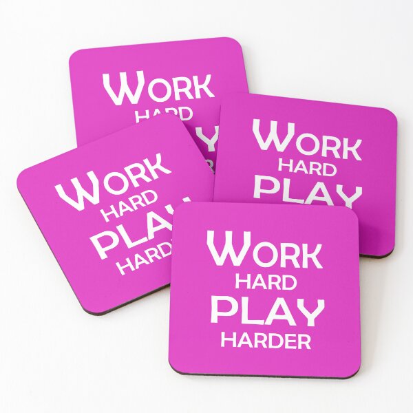 Item preview, Work Hard, Play Harder – Motivational Lifestyle Quote Design designed and sold by ArtNestVerse.