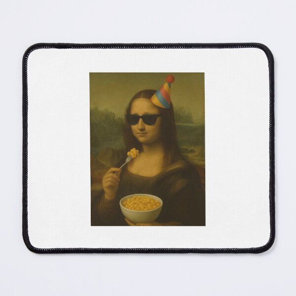 Item preview, Mac and cheese Monalisa mona lisa party hat sunglasses happy birthday christmas funny prank meme gift weird designed and sold by CheeseBlueprint.