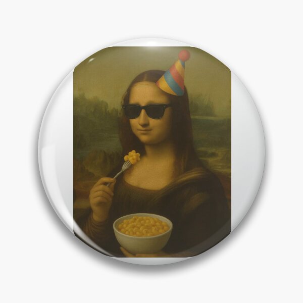 Item preview, Mac and cheese Monalisa mona lisa party hat sunglasses happy birthday christmas funny prank meme gift weird designed and sold by CheeseBlueprint.