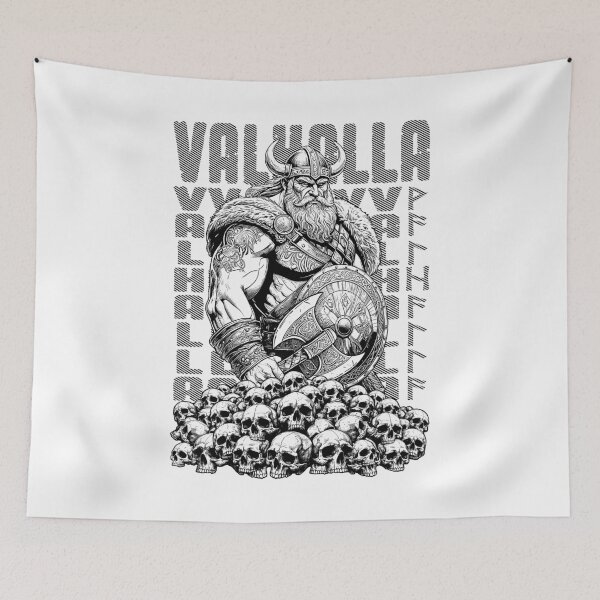 Item preview, Valhalla Runes Viking Warrior Skulls Norse Mythology designed and sold by GrandeDuc.