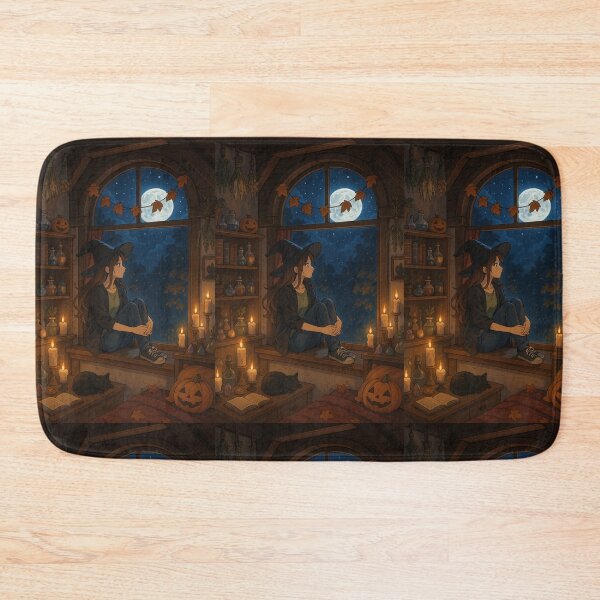 Item preview, Witch Girl Gazing at Full Moon designed and sold by WitchPrint.