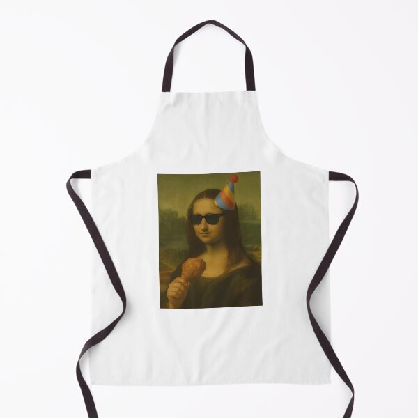 Item preview, Fried chicken Monalisa mona lisa party hat sunglasses happy birthday christmas funny prank meme gift weird designed and sold by CheeseBlueprint.