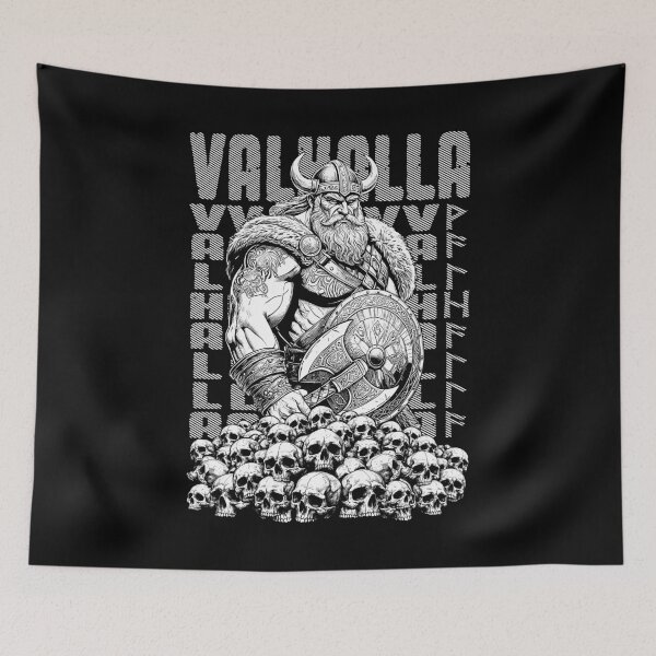 Item preview, Valhalla Runes Viking Warrior Skulls Norse Mythology designed and sold by GrandeDuc.