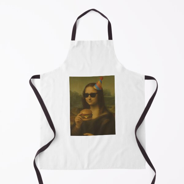 Item preview, Hamburger Monalisa mona lisa party hat sunglasses happy birthday christmas funny prank meme gift weird designed and sold by CheeseBlueprint.