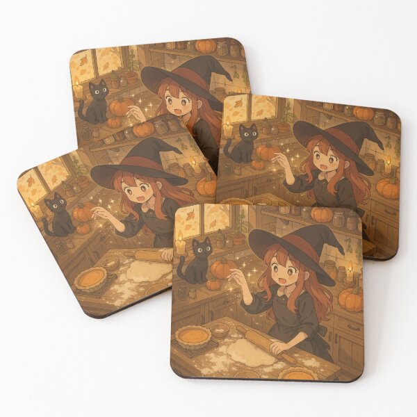 Item preview, Kitchen Witch Baking Pumpkin Tarts with Magic designed and sold by WitchPrint.