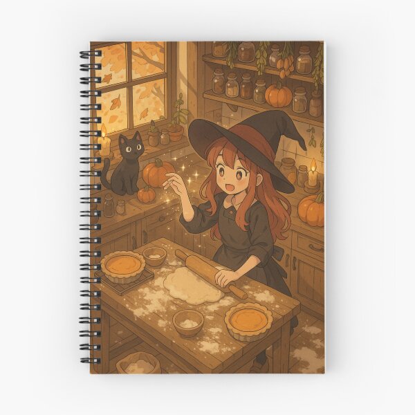 Item preview, Kitchen Witch Baking Pumpkin Tarts with Magic designed and sold by WitchPrint.