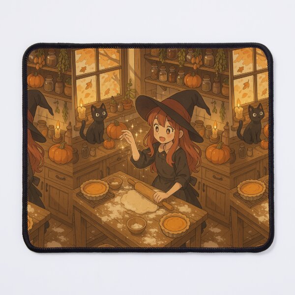 Item preview, Kitchen Witch Baking Pumpkin Tarts with Magic designed and sold by WitchPrint.