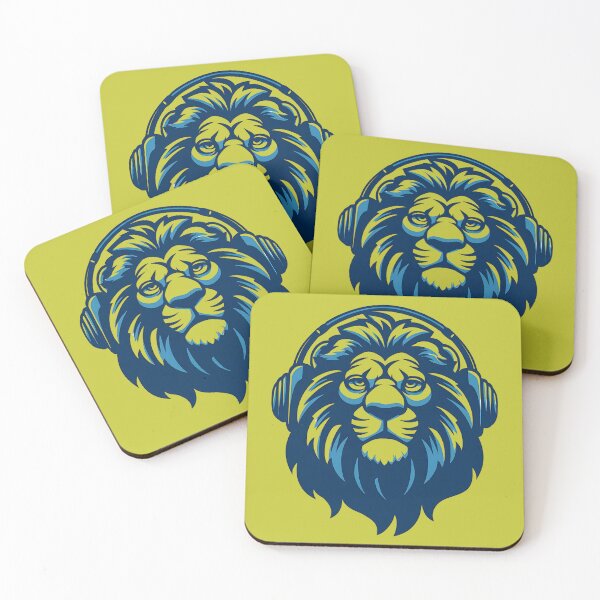 Item preview, LION LOGO WITH HEADPHONES designed and sold by infinitearte.