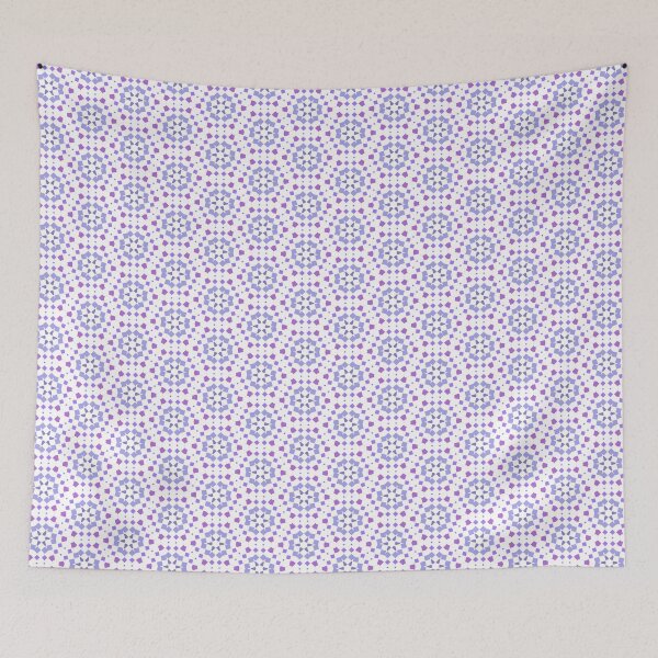 Item preview, tiling textile purple print shape decor textured geometric square seamless colorful repeat pattern designed and sold by Abrahamjrnd.