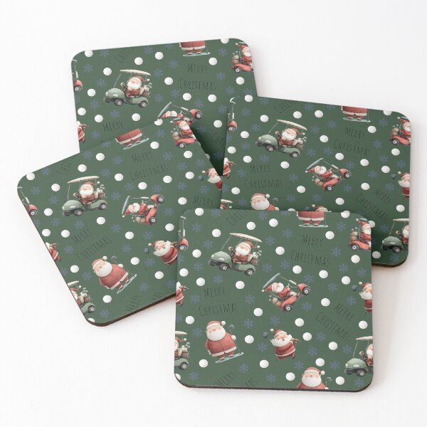 Item preview, Golfing Santa on Dark Green designed and sold by KSimpson838.
