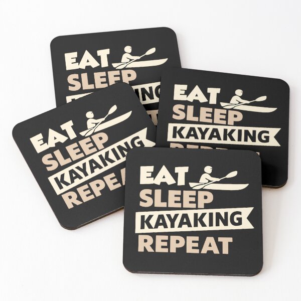 Item preview, Eat sleep kayaking repeat mountain river expedition lifestyle designed and sold by HumansStuck12.