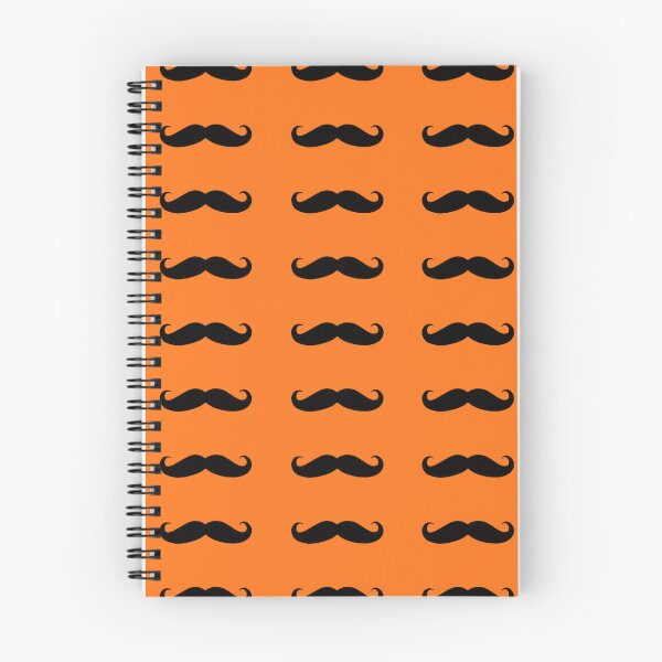 Item preview, orange and black hipster mustache design  designed and sold by grxyv.