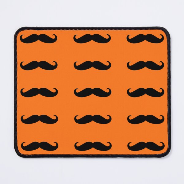 Item preview, orange and black hipster mustache design  designed and sold by grxyv.