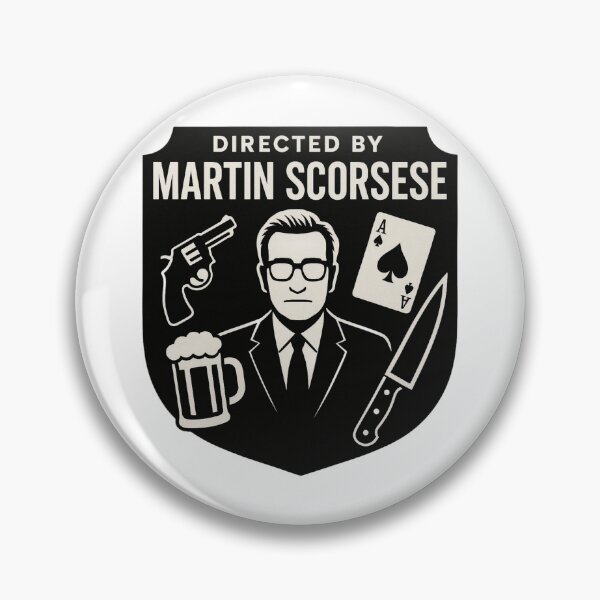 Item preview, martin scorsese Affiche minimaliste style polar – silhouette masculine et symboles gangster designed and sold by LoomisDreams.