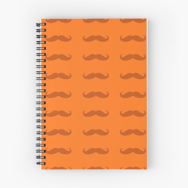 Item preview, orange and hipster mustache design  designed and sold by grxyv.