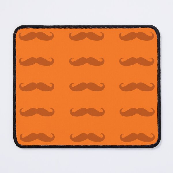 Item preview, orange and hipster mustache design  designed and sold by grxyv.