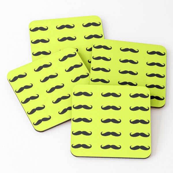 Item preview, yellow and black hipster mustache design  designed and sold by grxyv.