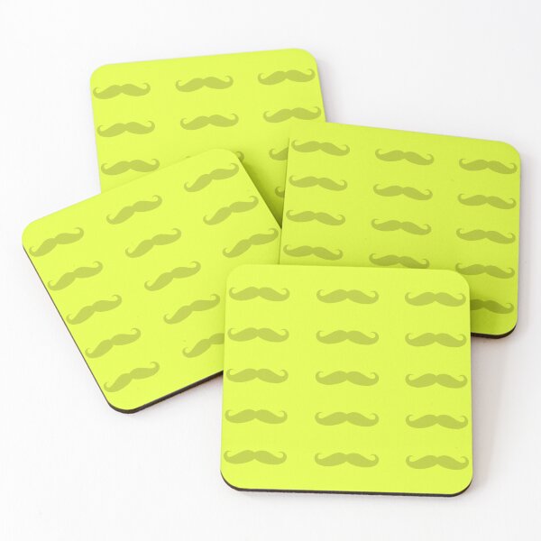 Item preview, yellow hipster mustache design  designed and sold by grxyv.