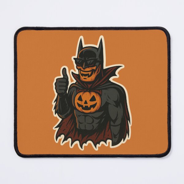 Item preview, Bat-style superhero Halloween edition – orange pumpkin and black – cartoon style designed and sold by LoomisDreams.