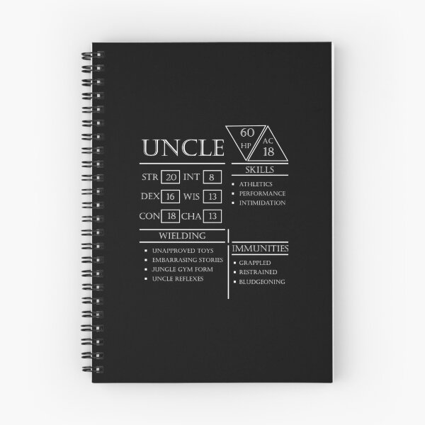 Item preview, Uncle Stats - Character Sheet - White  	 designed and sold by vljywwziuzs31.