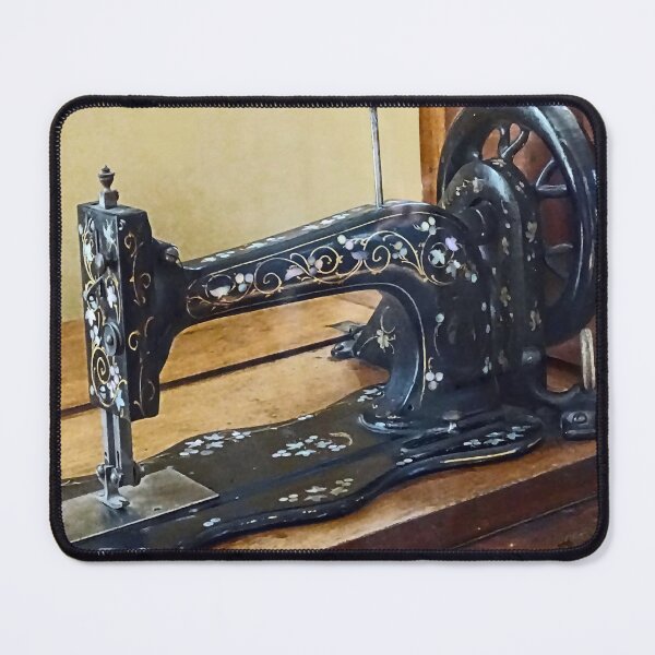 Item preview, Vintage Sewing Machine With Floral Motif designed and sold by Susan Savad.