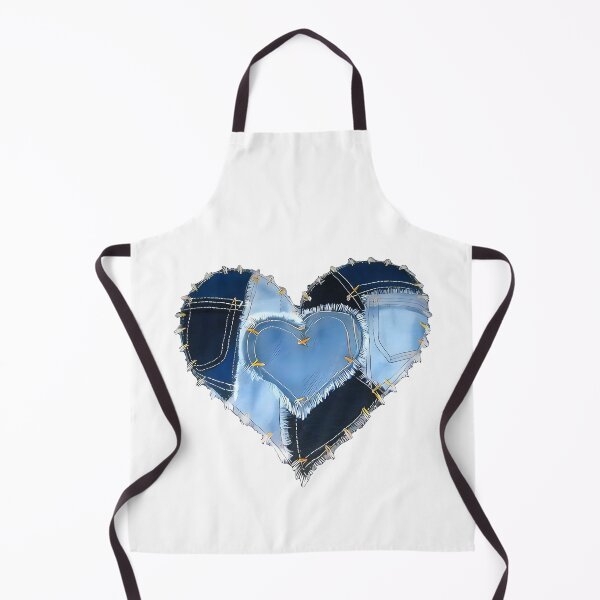 Artikelvorschau, Denim Heart Patchwork Shirt – Retro Y2K Grunge Aesthetic Tee entworfen und verkauft von margamPagenberg.