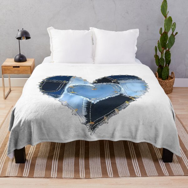 Artikelvorschau, Denim Heart Patchwork Shirt – Retro Y2K Grunge Aesthetic Tee entworfen und verkauft von margamPagenberg.