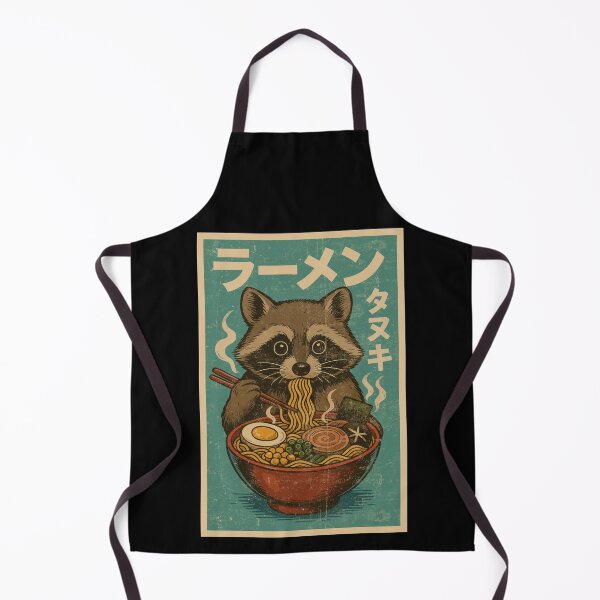 Item preview, Cute Raccoon Ramen Noodles Cute Japanese Retro Vintage Style Minimalist Graphic designed and sold by Damcoc.