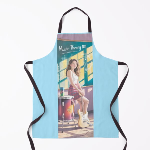 Item preview, Music Theory 101 Girl With Guitar And Drums By Merch, Limited Edition designed and sold by KILEYMARGSHOP.