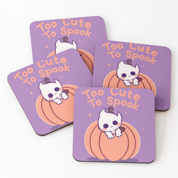 Item preview, Too Cute To Spook – Kawaii Pumpkin Ghost Halloween designed and sold by MysticOMG.