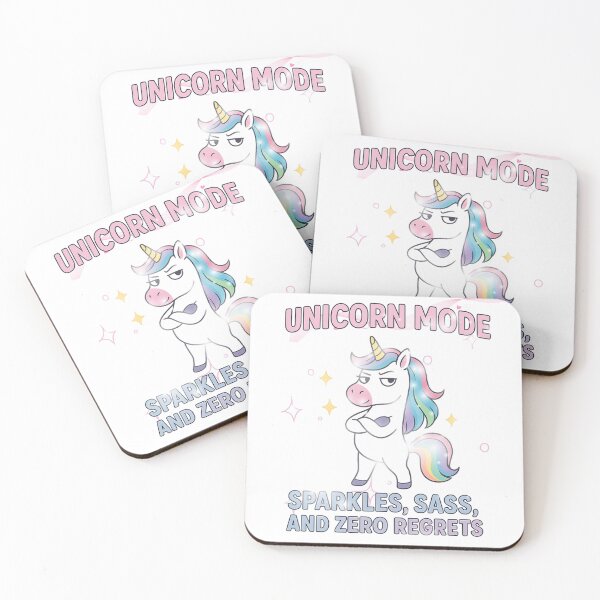 Item preview, Unicorn Mode Activated Sparkle and Sass Attitude Shirt designed and sold by Moyeri.