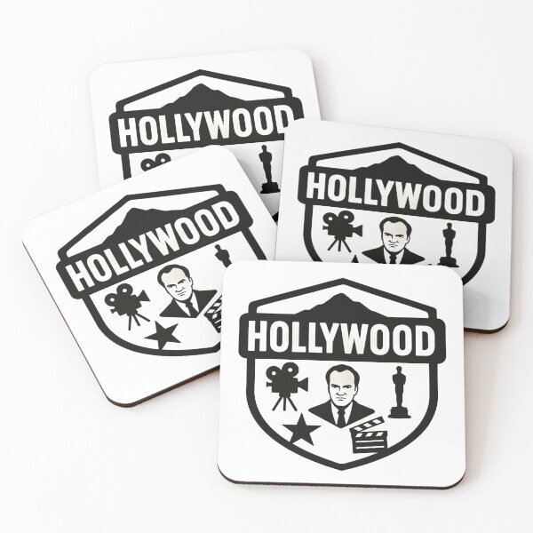 Item preview, Vintage Hollywood poster – movie award trophy, retro camera and Walk of Fame star designed and sold by LoomisDreams.