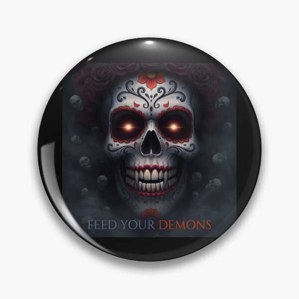 Item preview, Sugar Skull King "Feed your demons" | Dark Royalty, Dia de los Muertos Art designed and sold by EnigmaticGoth.