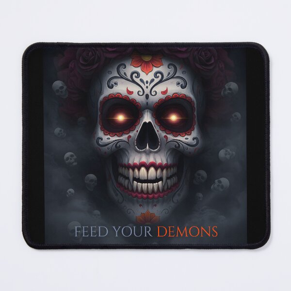 Item preview, Sugar Skull King "Feed your demons" | Dark Royalty, Dia de los Muertos Art designed and sold by EnigmaticGoth.