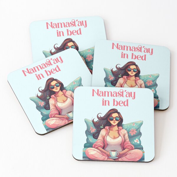 Item preview, Namast’ay in Bed Funny Yoga Pajama  designed and sold by TeeLabDesign.