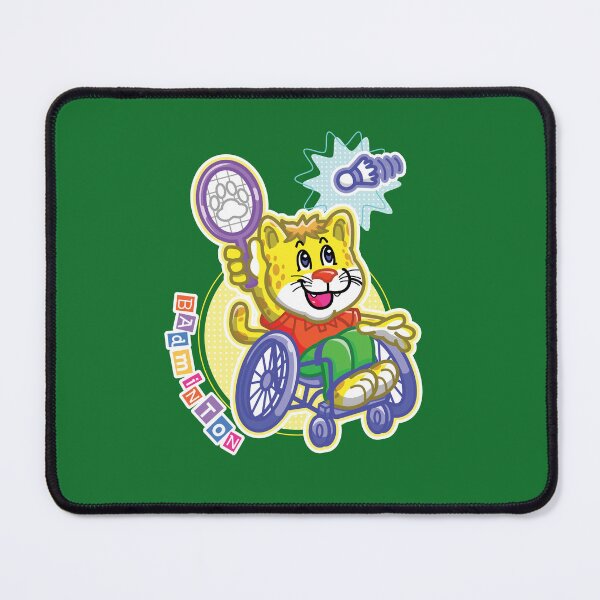 Item preview, Badminton Cute Cartoon Jaguar designed and sold by DesignLacco.