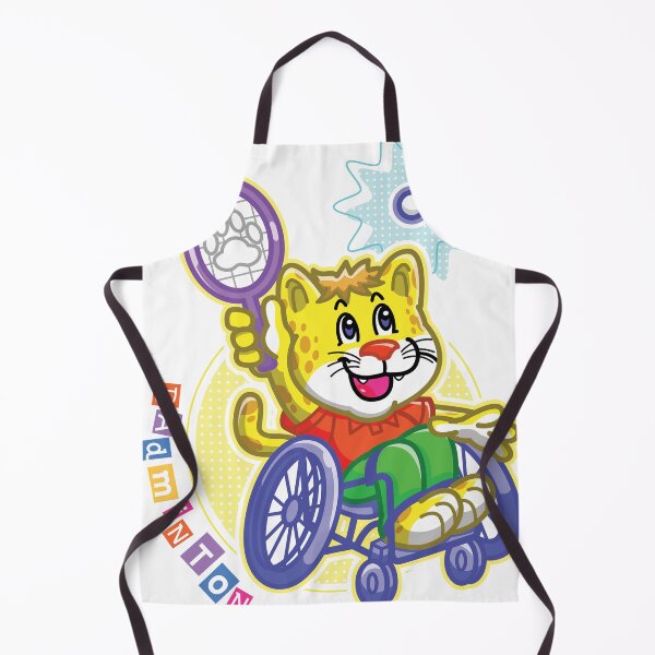 Item preview, Badminton Cute Cartoon Jaguar designed and sold by DesignLacco.
