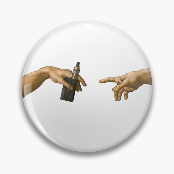 Artikelvorschau, The Creation of Adam Vape Hands – Michelangelo Parody Artwork entworfen und verkauft von House of Taste Vape Designs.