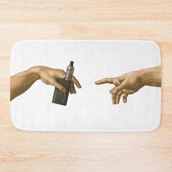 Item preview, The Creation of Adam Vape Hands – Michelangelo Parody Artwork designed and sold by House of Taste Vape Designs.