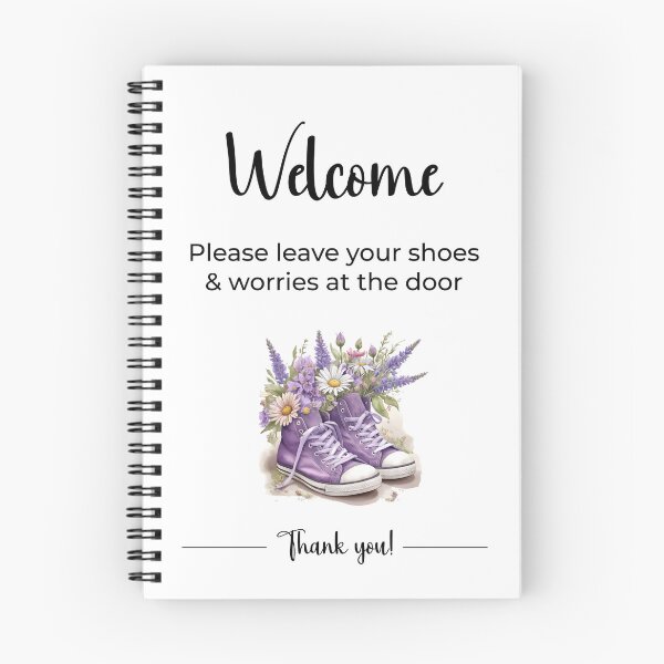 Item preview, Purple shoes and flowers welcome sign designed and sold by Raluk.