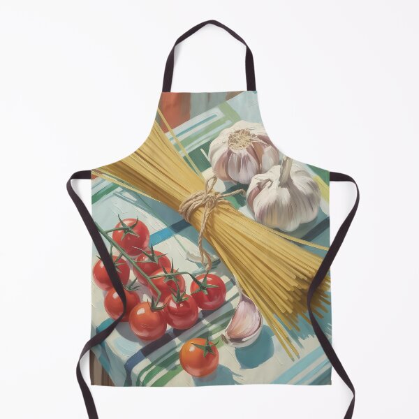 Item preview, Italian Pasta and Garlic Art – Rustic Mediterranean Still Life Kitchen Design designed and sold by Ledadi.