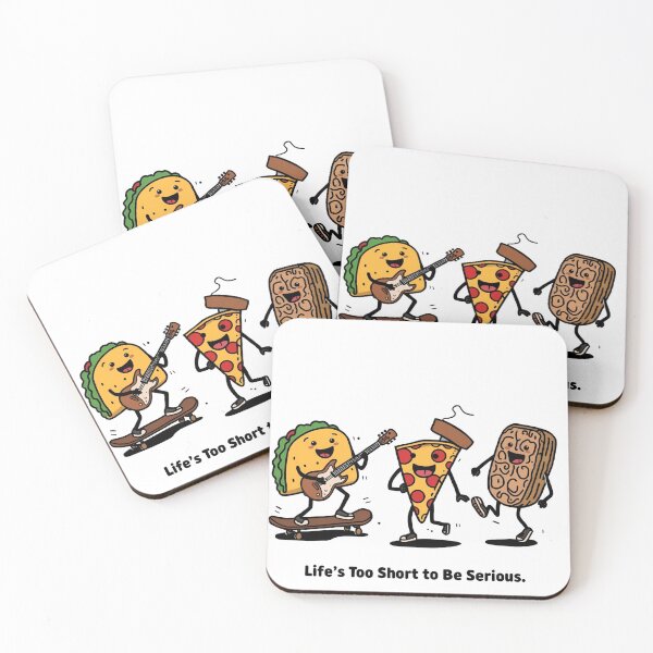Item preview, Funny Food Characters – Life’s Too Short to Be Serious designed and sold by MysticOMG.